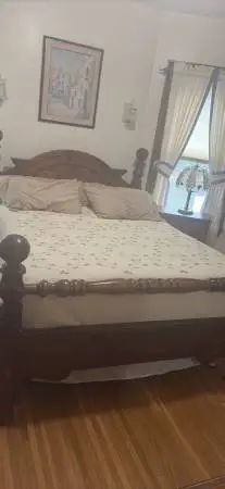 Rustic Pine Bedroom Set - Armoire, Dresser, and Nightstand