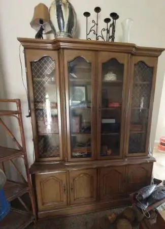 Large Vintage Mid Century Curio Cabinet
