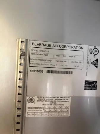 Beverage-Air Fridge Model HR2HC-1S