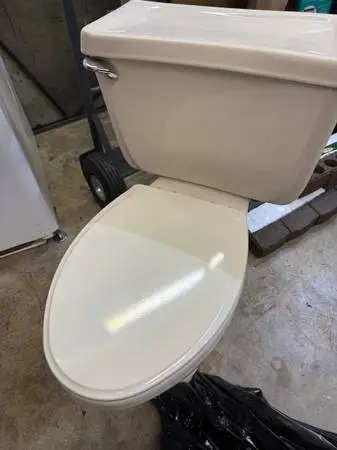 Bone color toilet cosmetically great condition