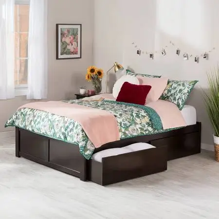 Atlantic Furniture Concord Queen Storage Bed with 4 Drawers – Espresso