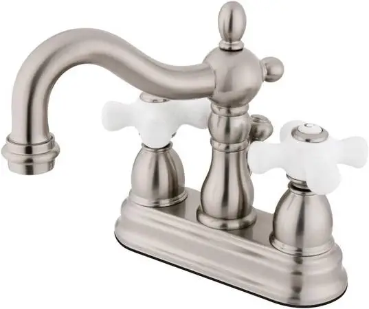 Kingston Brass Heritage KB1608PX Two-Handle 3-Hole Deck Mount Brushed