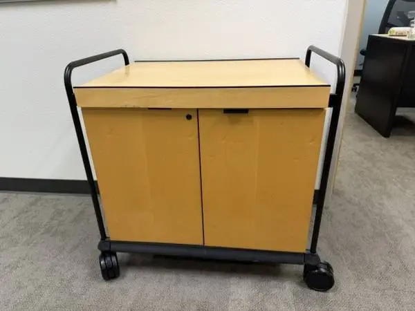 Knoll maple cabinet