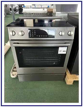 Bosch 800 Series 30″ Black Stainless Steel Slide In Electric Range