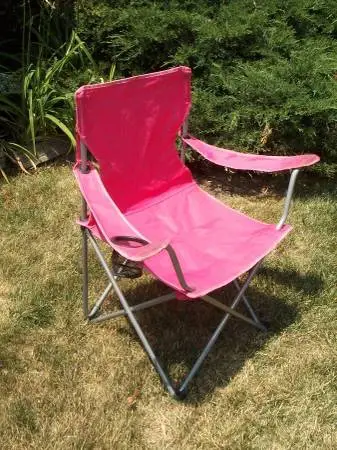 PINK DIRECTORS CHAIR Portable Seat Patio Outdoor Folding Furniture
