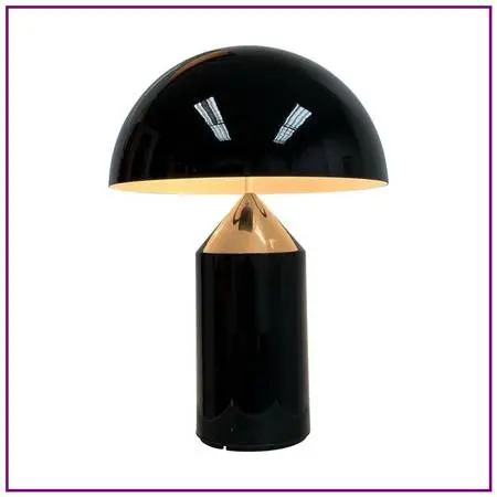 New Vico Magistretti For Oluce Atollo Medium Black Metal Table Lamp