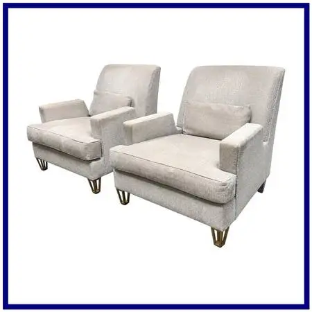 Jean-louis Deniot For Baker Furniture Almandine Lounge Chairs, Pair