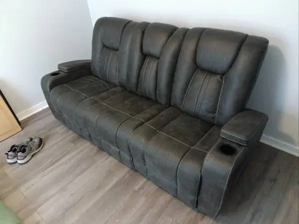 Dual Recliner Entertainment Couch