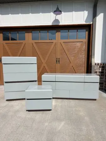 Two dresser and nightstand bedroom set