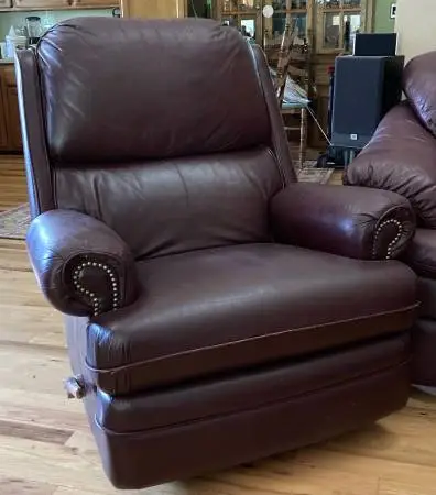 Leather Lazy Boy swivel Recliner