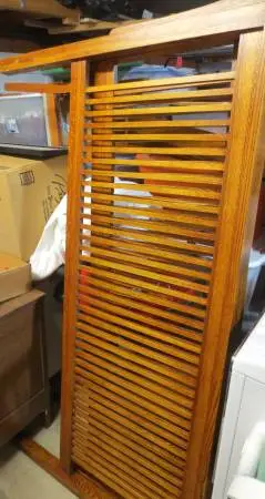 Mission style king size head and foot board, solid oak