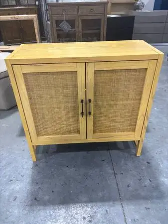 Warwick Natural 2 Door Rattan Accent Cabinet Console Brand New