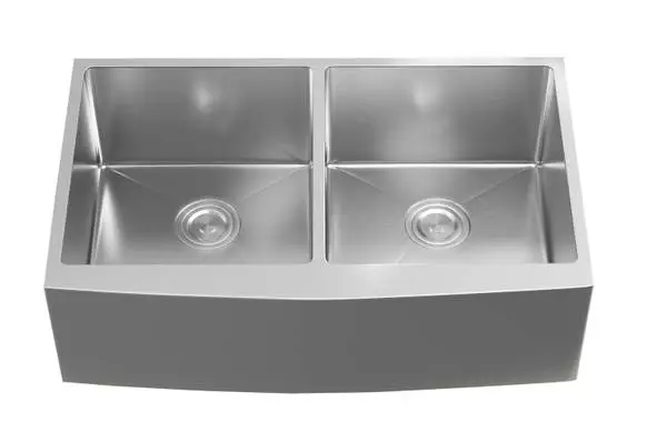 Stainless Steel farmhouse kitchen double sink L33 x W21 x H10
