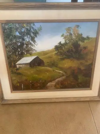 California MCM Oil On Canvas Original Framed Painting