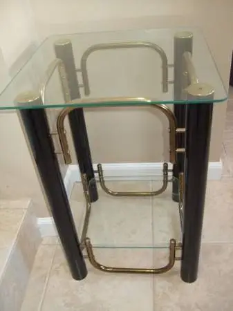 End Table with Glass Top