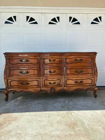 Vintage French Bombay triple dresser