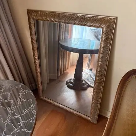 Vintage plaster framed mirror 38” by 32”