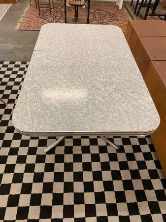 Vintage Grey Cracked Ice Dinette Table
