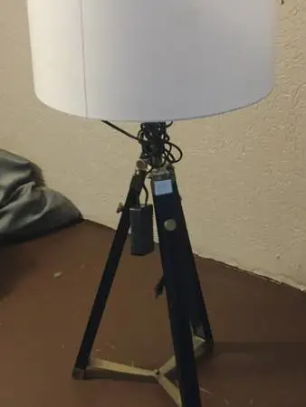 Antique floor lamp with remote