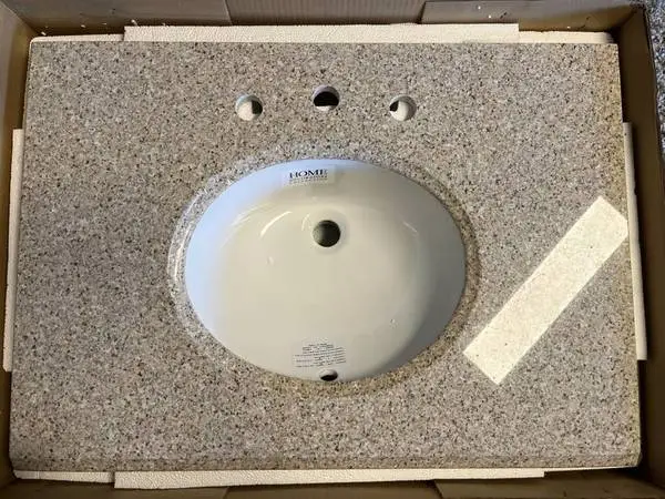 Brand New Home Decorators 31 x 22 Granite Vanity Top with Sink