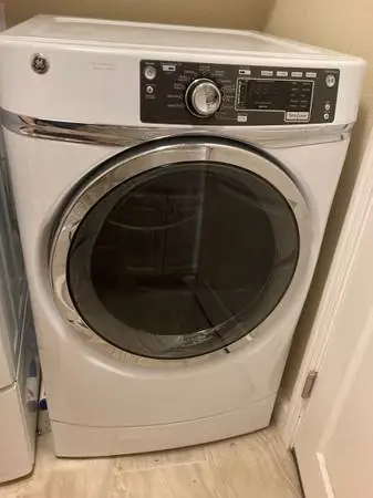 GE tall Gas dryer large capacity stainless drum