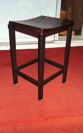 BENCH Seat Bar Stool Breakfast Nook Work Shop Chair Wood Metal