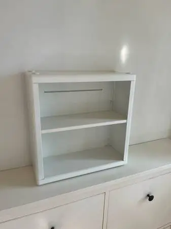 IKEA compact powder coated metal wall mounted open shelf cabinets (3)