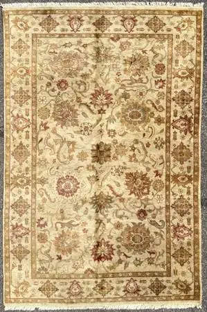 OUSHAK HAND KNOTTED WOOL RUG, 5.9 x 8.8