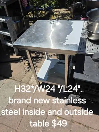 Stainless steel outdoor indoor table