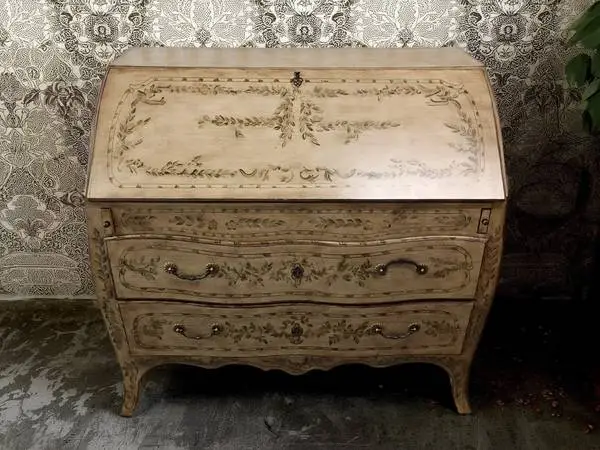 2 Piece Chest of Drawers Dresser / Bookcase - French Style Chinoiserie