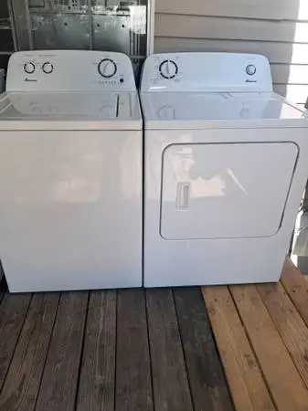 Amana By Whirlpool Top Load Washer and Electric Dryer Set $250