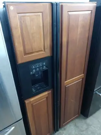 ★GE Profile wood-panel side by side refrigerator