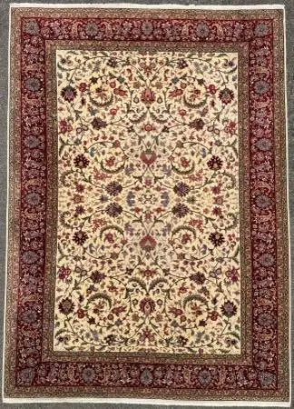 SAROUK HAND KNOTTED RUG, 10.0 x 14.0