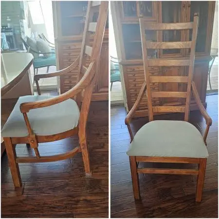 Moving: Desk, Oak Dining set w/6 chairs, Mexican blanket, Italian tabl