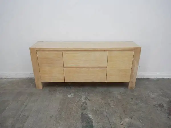 Crate & Barrel Terra Natural Oak Wood Media Console $799.00 68 W x 16