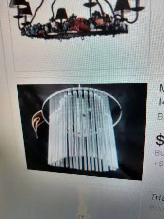 Vintage Triarch 1987 Lucite Ceiling Chandelier