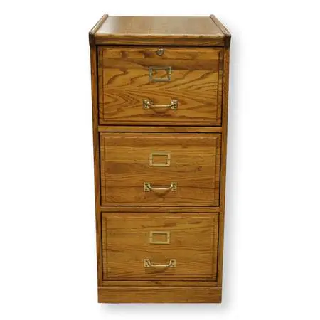 3 Drawer Oak File Cabinet