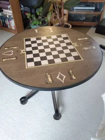 ROTATING CHESS TABLE / 34 Diameter /22 high