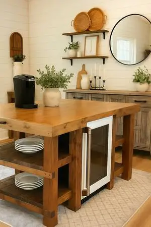 Farmhouse, Industrial Style Kitchen Islands and More...