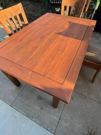 Rustic Farmhouse Dining Table + Chairs.