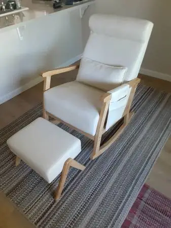 Rocking Chair with Ottoman, pillow,and side bag