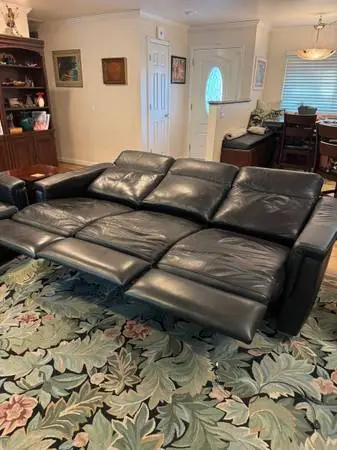 Set Leather Couch with all chairs recline