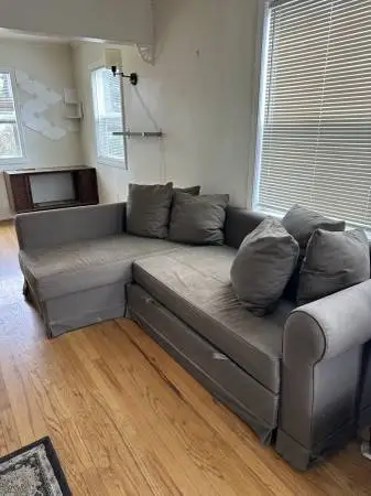 Couch with pull out lounger