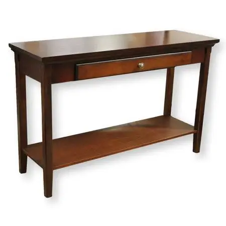 Dark Mahogany Console Table w/Drawer - Mahogany Finish