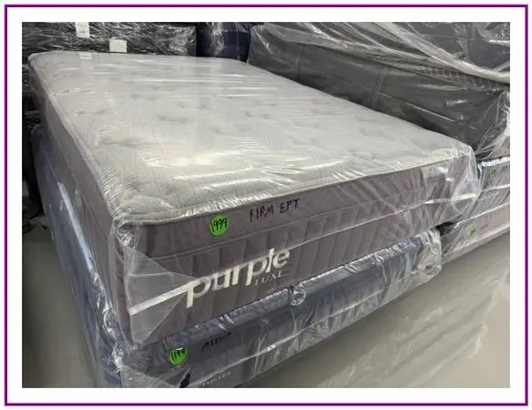 QUEEN SIZE PURPLE LUXE REJUVENATE PLUS PILLOW TOP MATTRESS & BOX BED