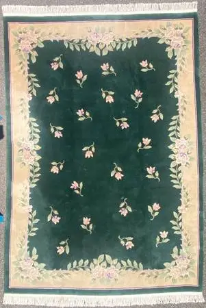 FRENCH STYLE AUBUSSON HAND KNOTTED RUG, 8.2 x 12.0