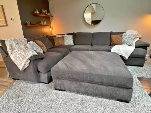 Bermuda Tux Soft Sectional Sofa with Oversized Ottoman