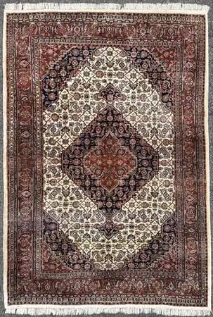 HAND-KNOTTED INDO-PERSIAN MAHI HERATI RUG, 6.7 x 9.5