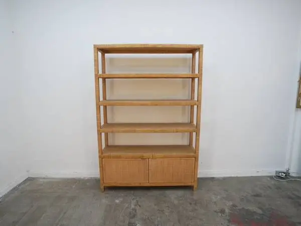 Serena & Lilly Balboa Rattan Wide Shelf unit in Honey $1,699.00 56 W