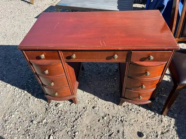 Vintage Small 9 Drawer Desk/Vanity